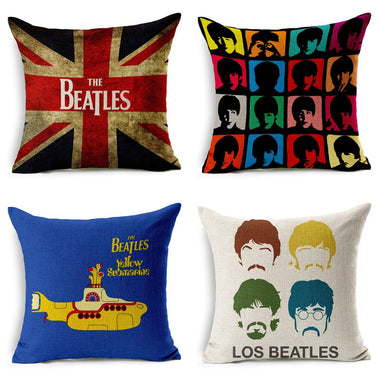 Cartoon Series The Beatles Throw Pillow Case