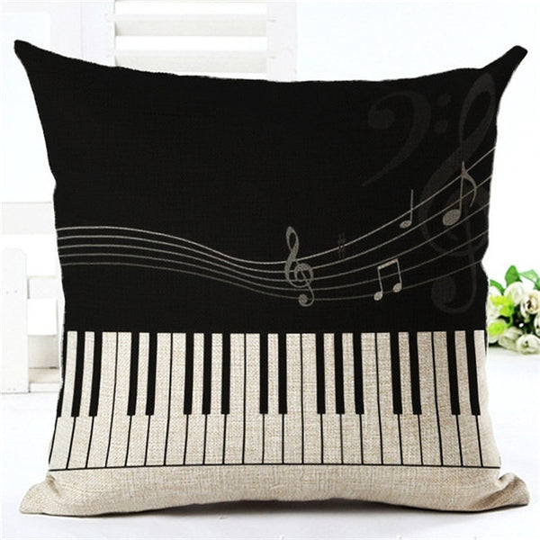 Printed Music Note Pillow Case