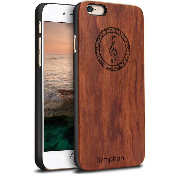 Wooden Bamboo Music Note Phone Case