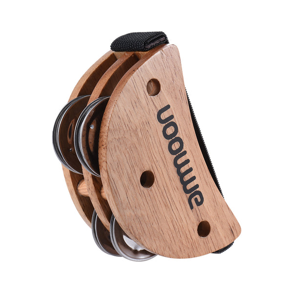 Wooden Foot Jingle Tambourine