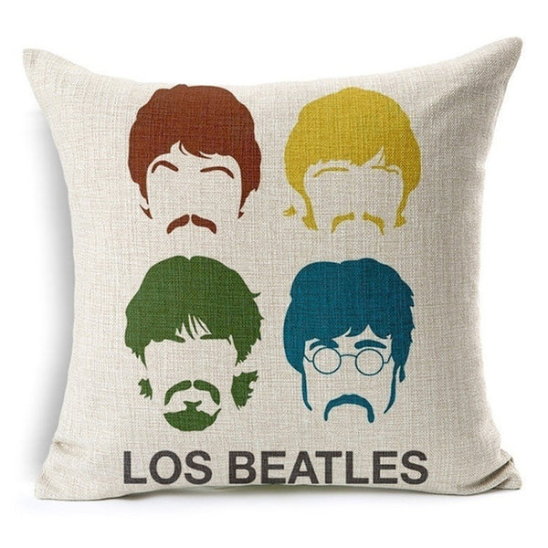 Cartoon Series The Beatles Throw Pillow Case