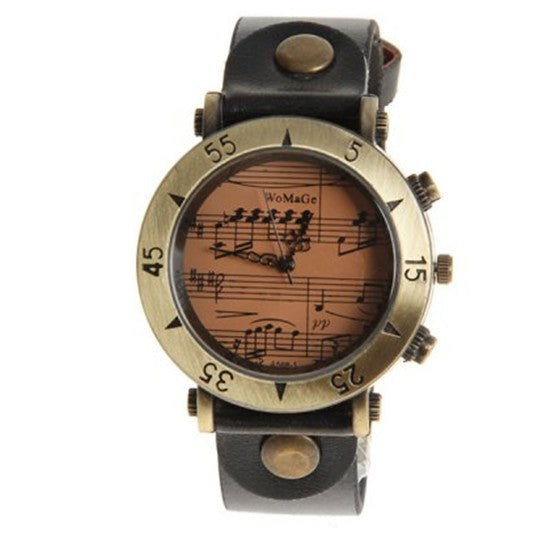 Music Note Analog Wrist Watch