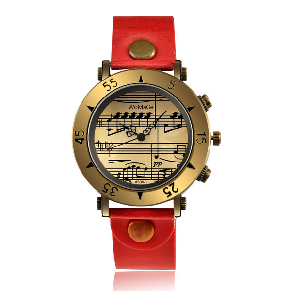 Music Note Analog Wrist Watch